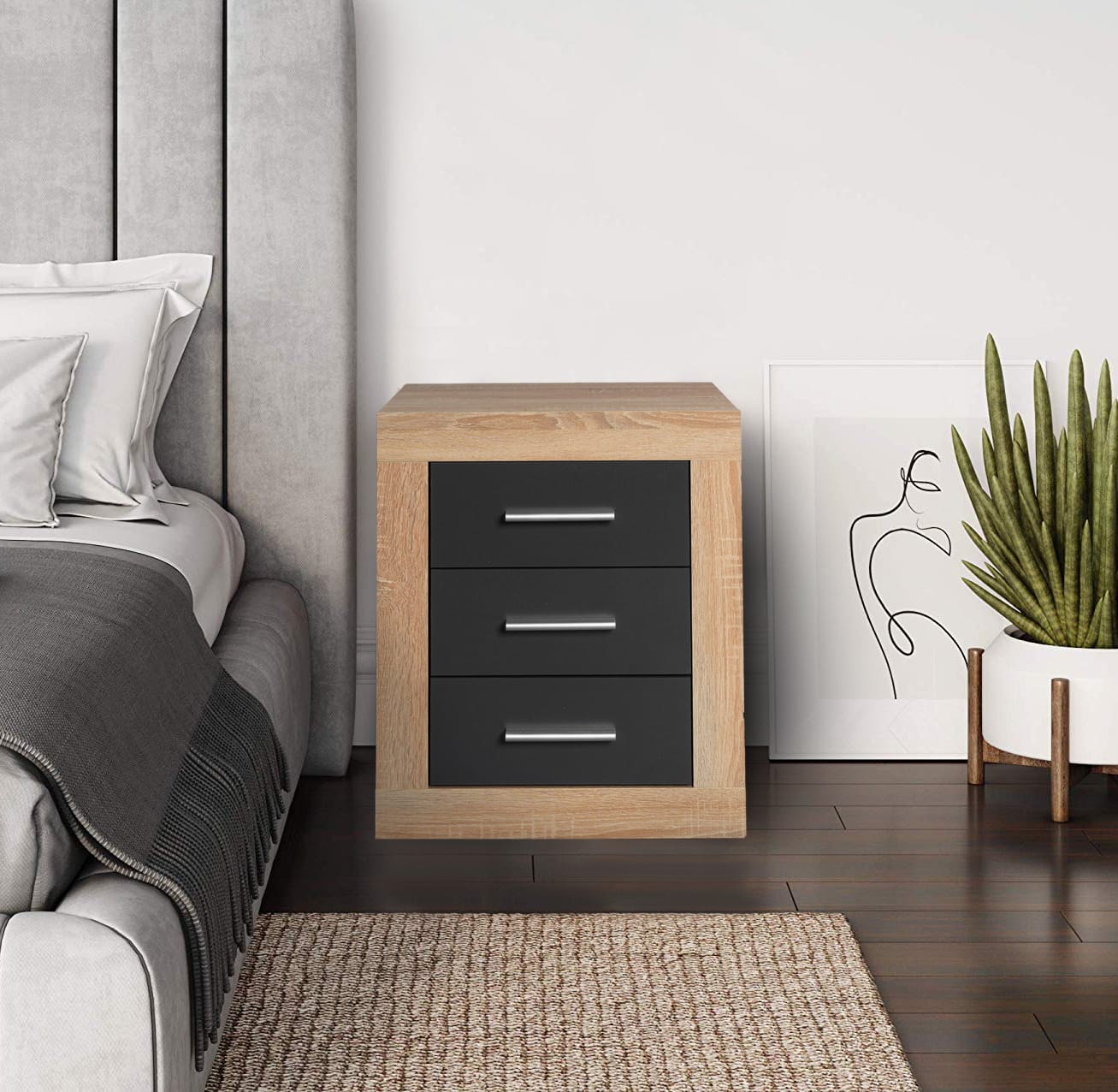 Sleek Drawer Detail - Oak Grey