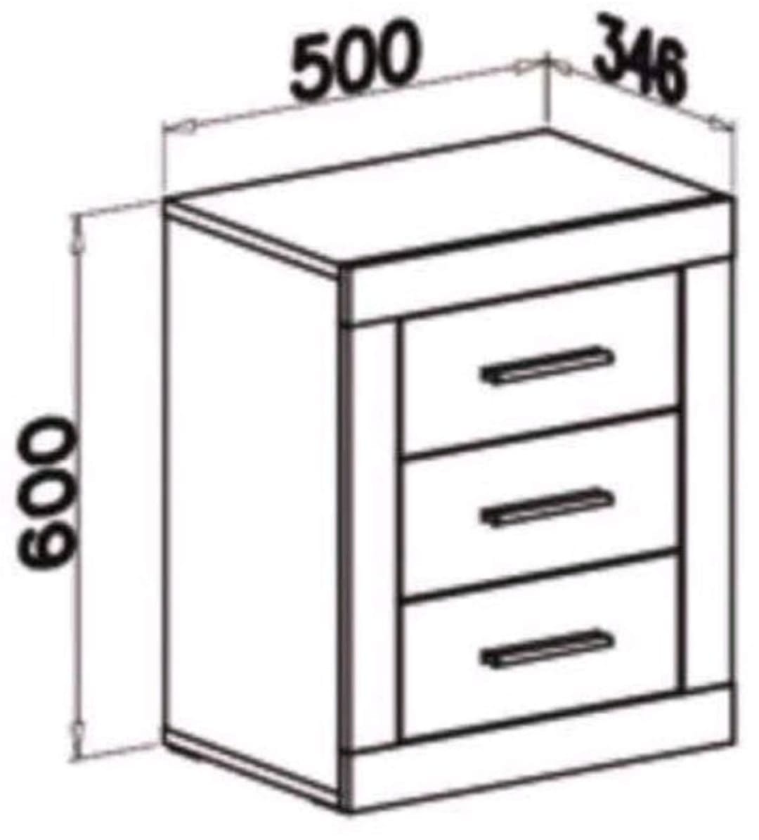 Minimalist Nightstand - Oak White Collection