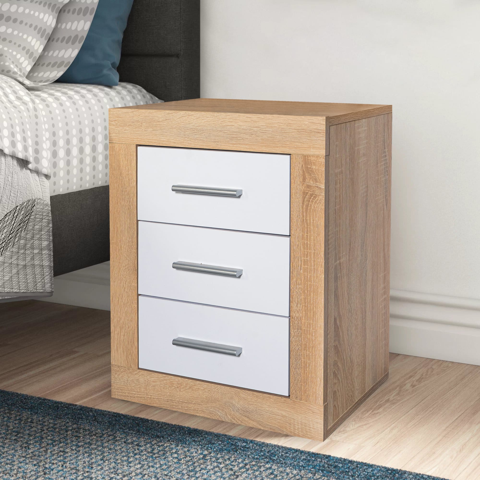 Wooden Bedside Table Modern - Lara Collection - Image 2