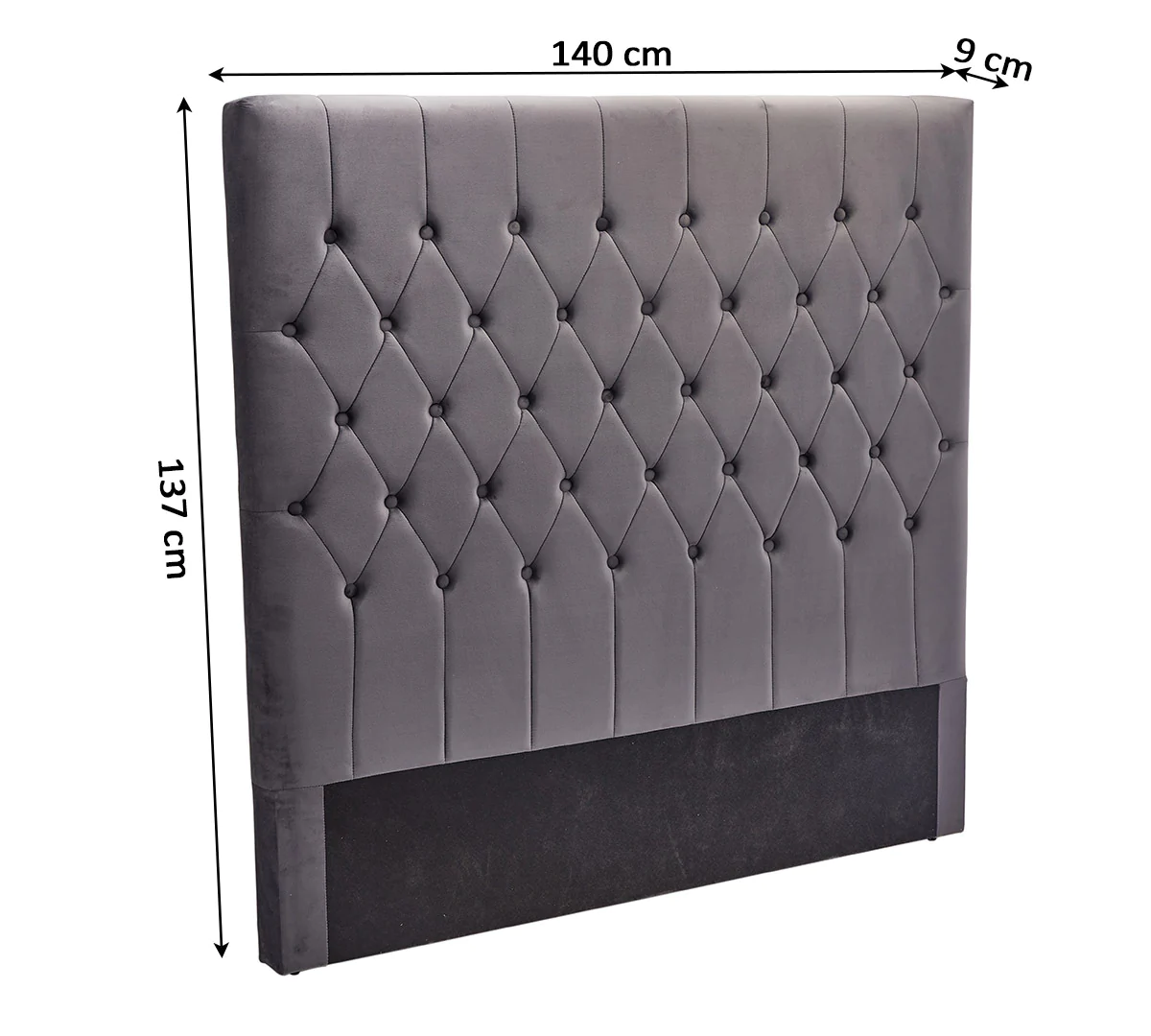 Soft Velvet Bed Headboard - Room Setting
