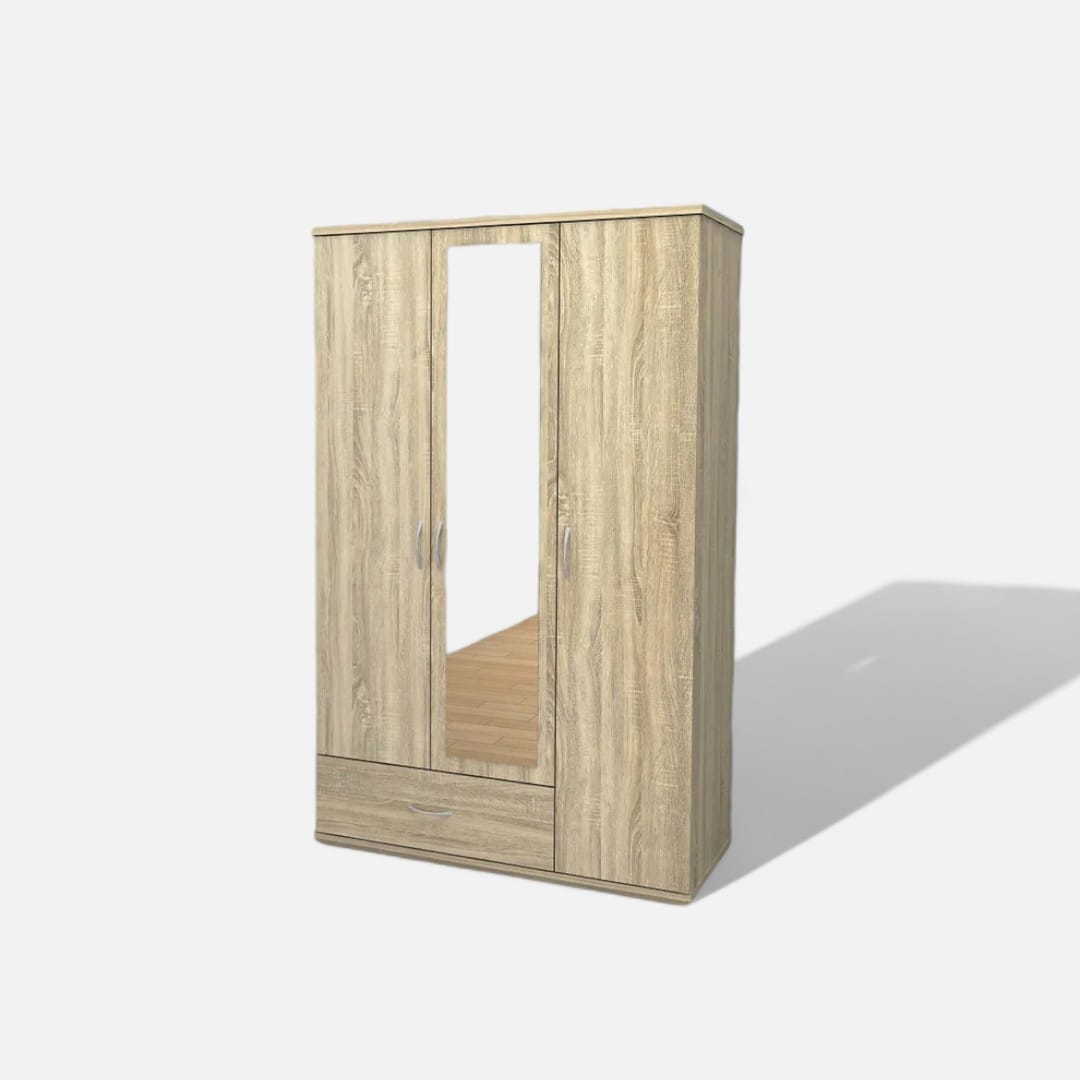 Oak and White Wardrobe