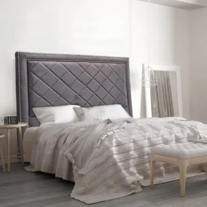 Bedroom setting with Nordic modern bed headboard