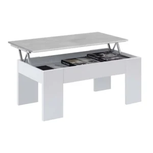 Elegant white and grey coffee table adds visual interest to your decor