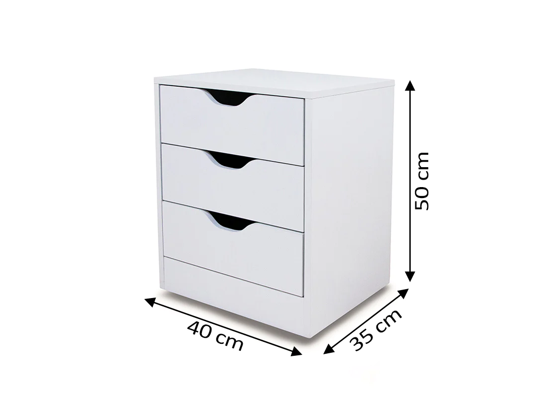 Elegant White Bedside Cabinet for Organized Living Space