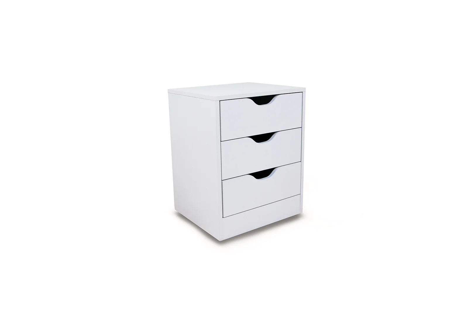 Contemporary White and Oak Bedside Table with Ample Storage