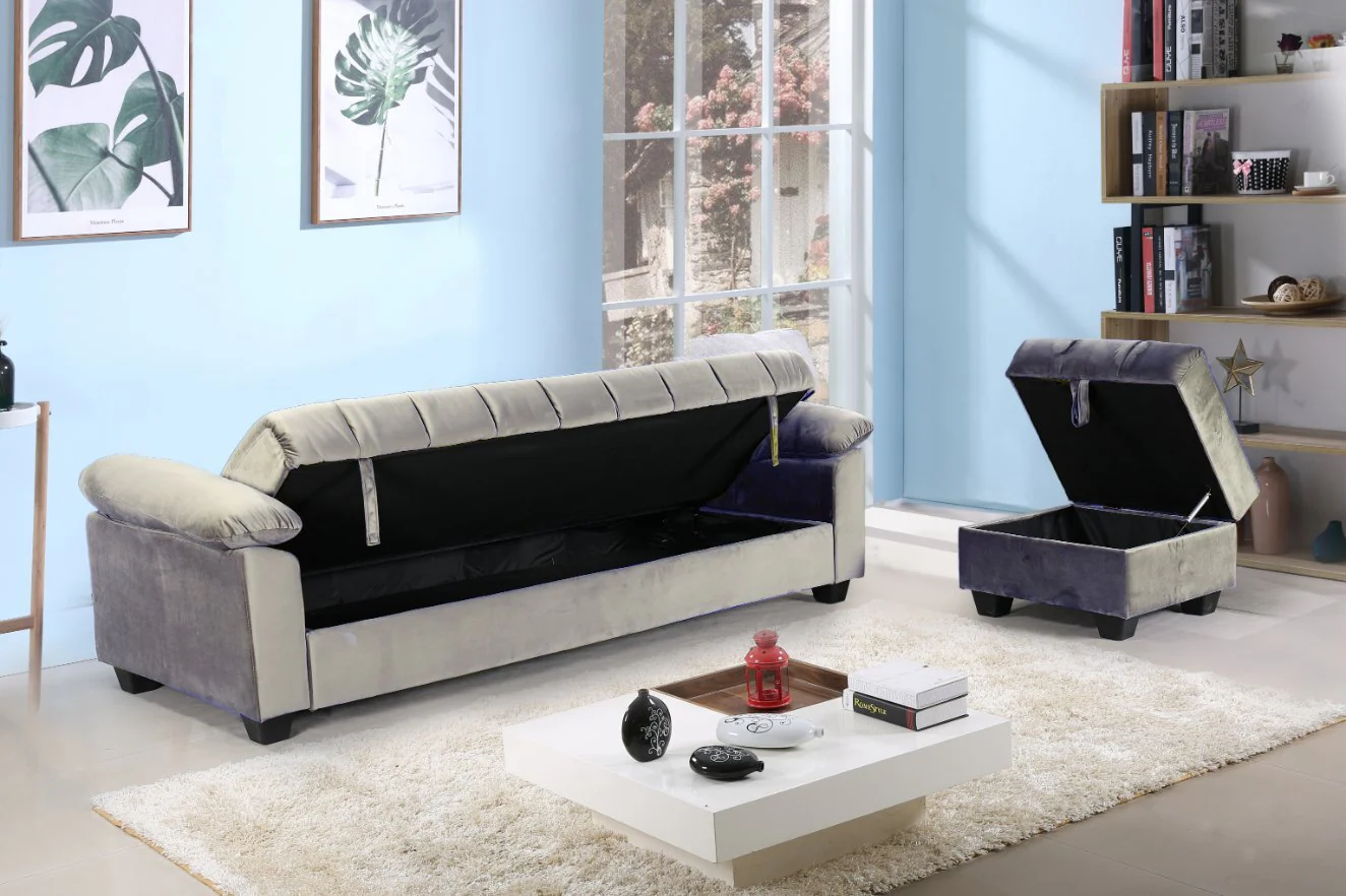 Contemporary grey sofa bed for family homes