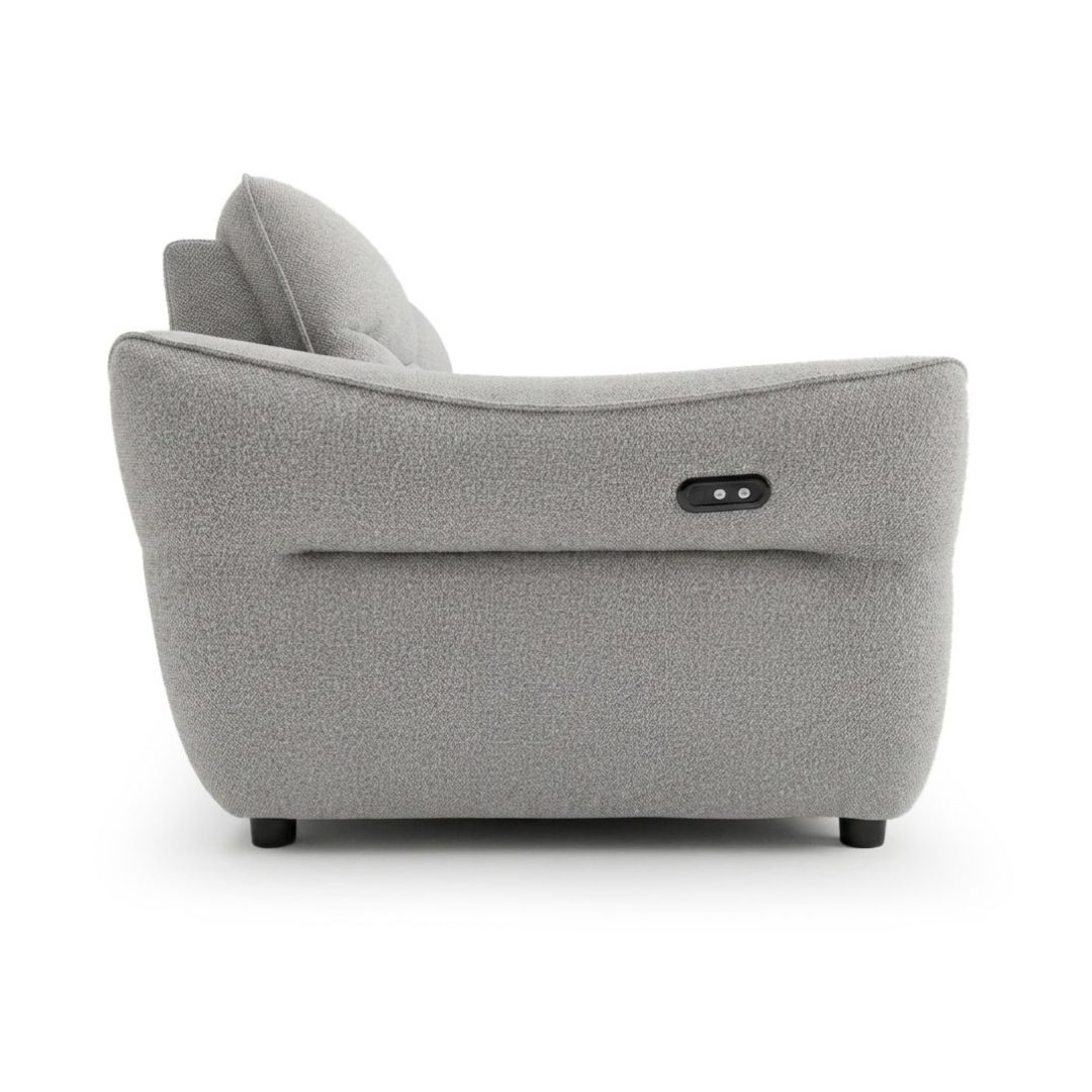 Kristen electric corner sofa with powered recliner extended