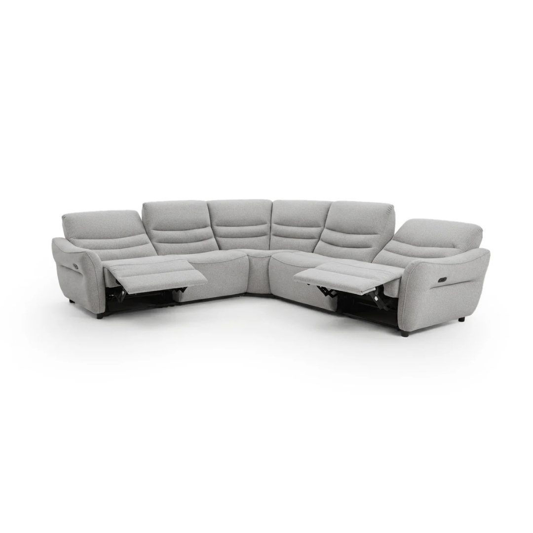 Kristen PREMIUM electric modular corner sofa with powered reclining seats