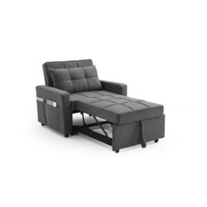 Grey 1 seater sofa bed Pabs in a modern compact design