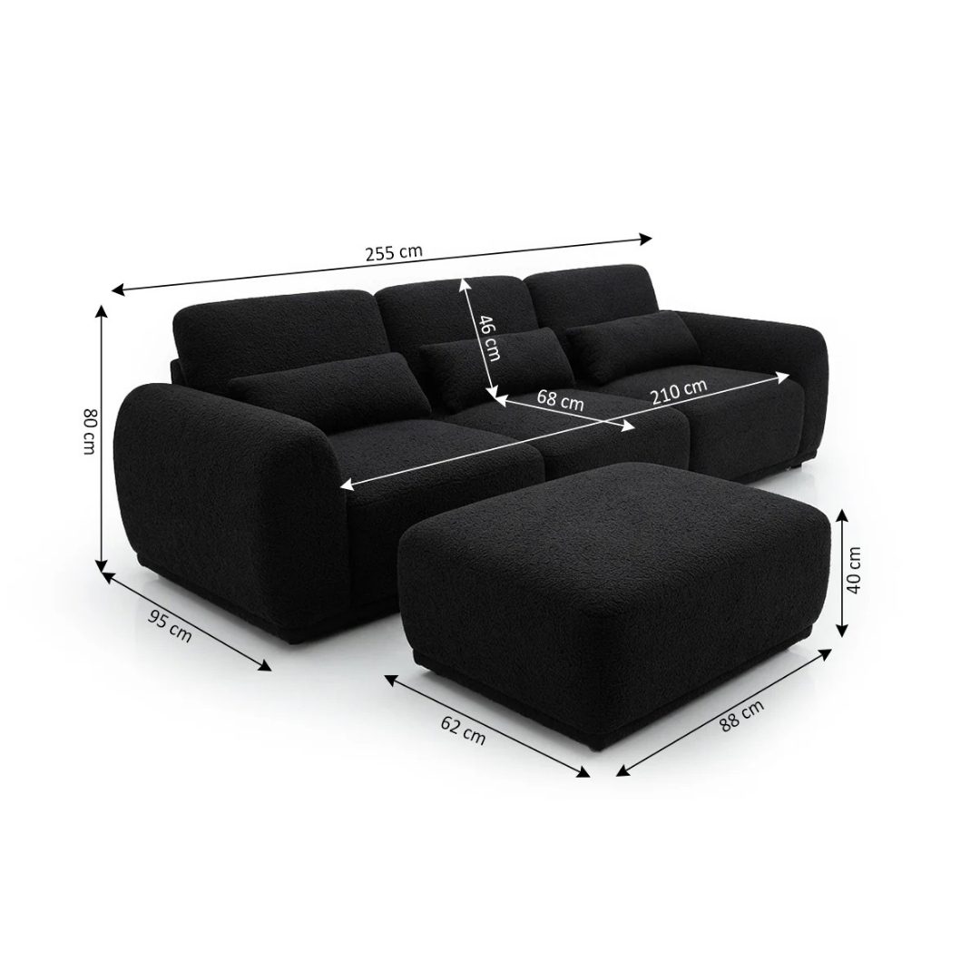 Vinky chaise longue living room sofa with modular seating