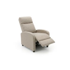 Brown manual recliner chair Ellie with comfortable fabric upholstery