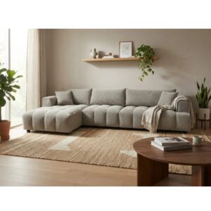 Choco 335cm chaise sofa with extra cushions