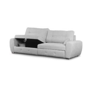 Grey Lila chaise longue sofa with storage 270cm