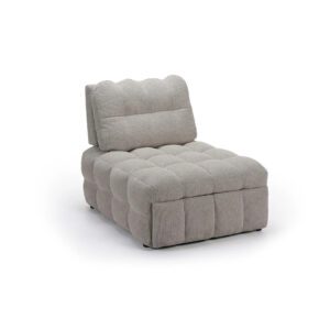 Noelle grey single chair bed with deep padded upholstery in a modern living room